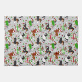 Weihnachtsküche Dackel Kost Handtuch (Horizontal)