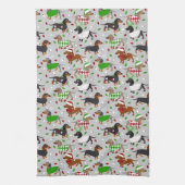 Weihnachtsküche Dackel Kost Handtuch (Vertikal)