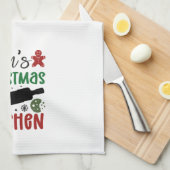 Weihnachtsküche der Mama Geschirrtuch (Viertel Falte)