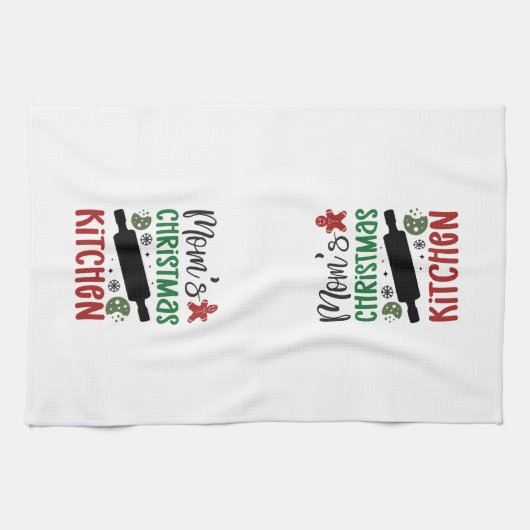 Weihnachtsküche der Mama Geschirrtuch (Horizontal)