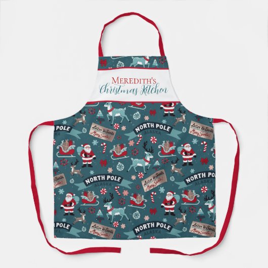 Weihnachtsküche - Feierliche Feiertage Kochen Schürze (Vorderseite)