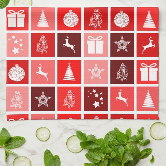 Weihnachtsküche Handtuch (Gefaltet)