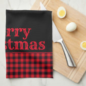 Weihnachtsküche Handtuch Buffalo Kariert (Viertel Falte)