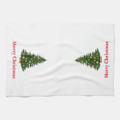Weihnachtsküche Handtuch Frohe Weihnachtsbaum (Horizontal)
