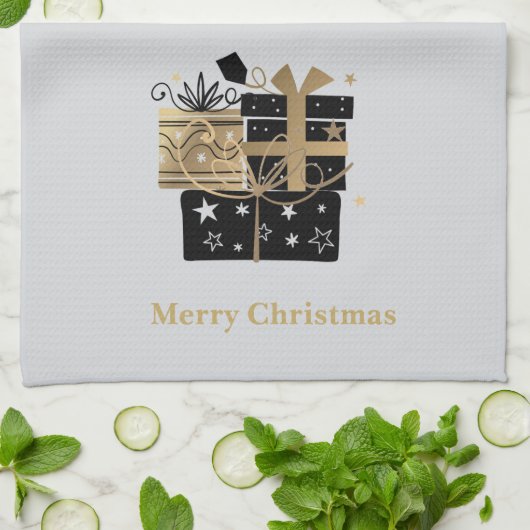 Weihnachtsküche Handtuch frohe Weihnachtsgeschenke (Gefaltet)