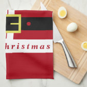 Weihnachtsküche Handtuch Funnu Santa Claus Geschen (Viertel Falte)