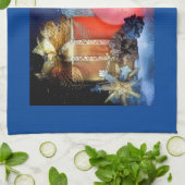 Weihnachtsküche Handtuch mit Geschenken & Ornament (Gefaltet)