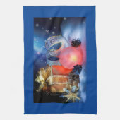 Weihnachtsküche Handtuch mit Geschenken & Ornament (Vertikal)