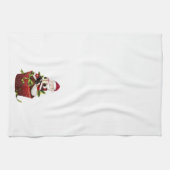 Weihnachtsküche Handtuch mit Santa on Cupcake (Horizontal)
