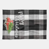 Weihnachtsküche Handtuch Red XMAS Truck Kariert (Horizontal)