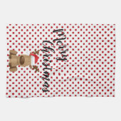 Weihnachtsküche Handtuch Reindeer Polka Dot Polkad (Horizontal)
