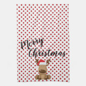 Weihnachtsküche Handtuch Reindeer Polka Dot Polkad (Vertikal)