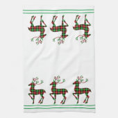 Weihnachtsküche Handtuch Rot & Grün kariertes Hirs (Vertikal)