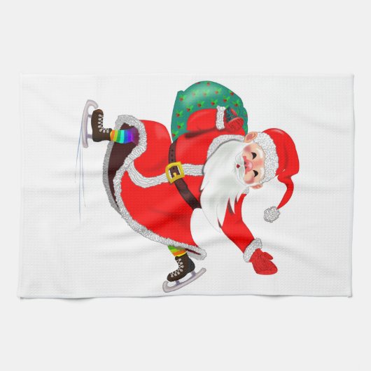 Weihnachtsküche Handtuch Weihnachtsmann mit Gesche (Horizontal)