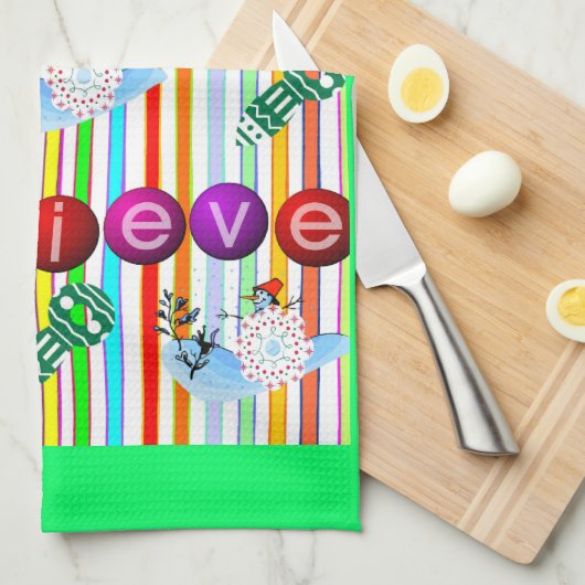 Weihnachtsküche Handtücher (Viertel Falte)