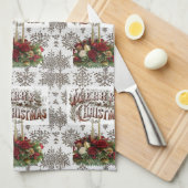 Weihnachtsküche Handtücher (Viertel Falte)