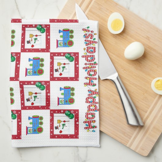 Weihnachtsküche Handtücher (Viertel Falte)