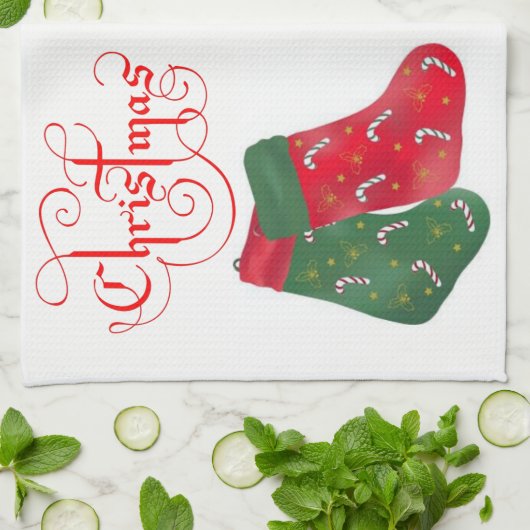 Weihnachtsküche Handtücher (Gefaltet)