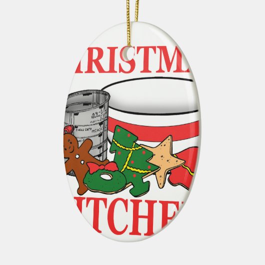 Weihnachtsküche Keramik Ornament (Links)