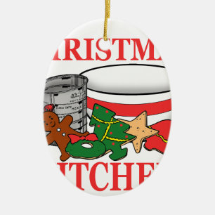 Weihnachtsküche Keramik Ornament
