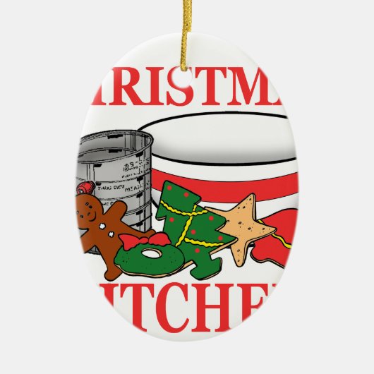 Weihnachtsküche Keramik Ornament (Vorne)