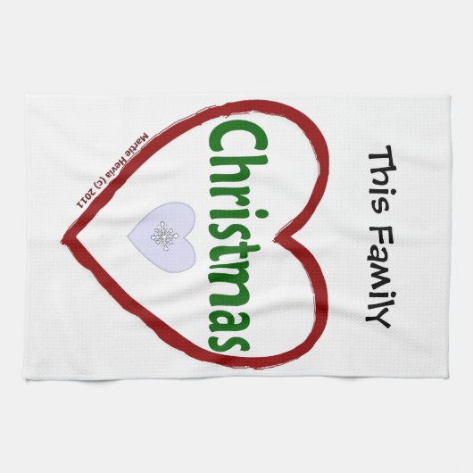 Weihnachtsküche Liebe Küchentücher (Horizontal)