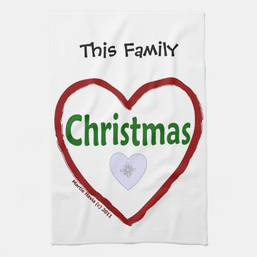 Weihnachtsküche Liebe Küchentücher (Vertikal)