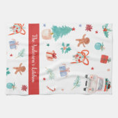 Weihnachtsküche Maßgeschneiderte Einrichtung Geschirrtuch (Horizontal)