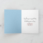 Weihnachtsküche mit einem Winterskarf Karte (Innenseite)