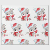 Weihnachtsküche mit Lichtern Geschenkpapier (Flach)