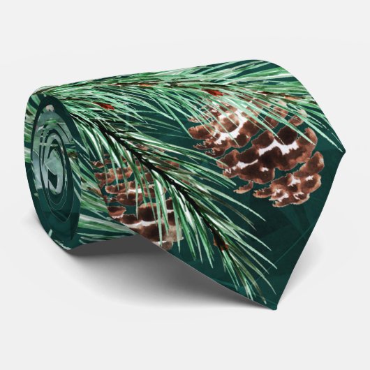 Weihnachtsküche mit Zapfen Krawatte (Gerollt)