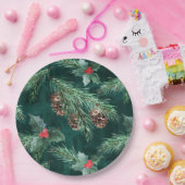 Weihnachtsküche mit Zapfen Pappteller (Party)