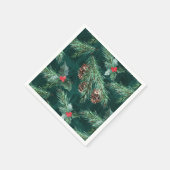 Weihnachtsküche mit Zapfen Serviette (Ecke)