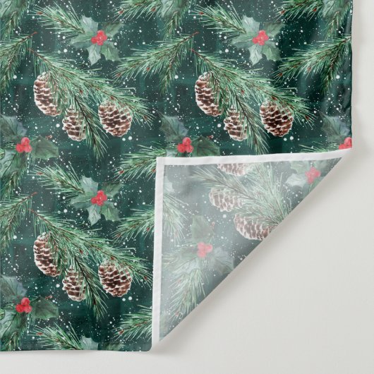 Weihnachtsküche mit Zapfen Wandteppich (Detail)