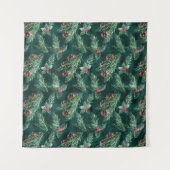 Weihnachtsküche mit Zapfen Wandteppich (Vorderseite (Horizontal))