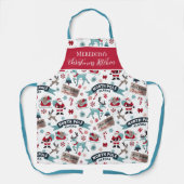 Weihnachtsküche - Nordpol Urlaub Schürze (Vorderseite)