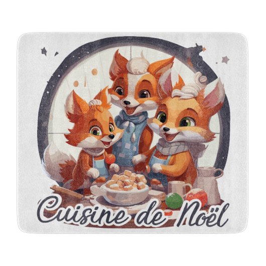 Weihnachtsküche Schneidebrett (Vorderseite)