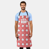 Weihnachtsküche Schürze mit Peppermint Candy (Getragen)