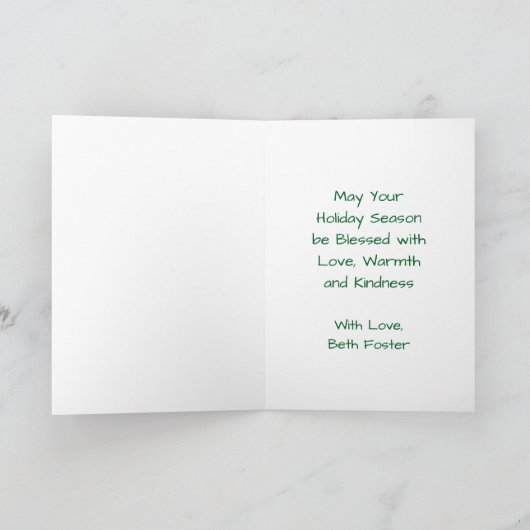 Weihnachtsküche und Feiertage Gruß Karte (Innenseite)