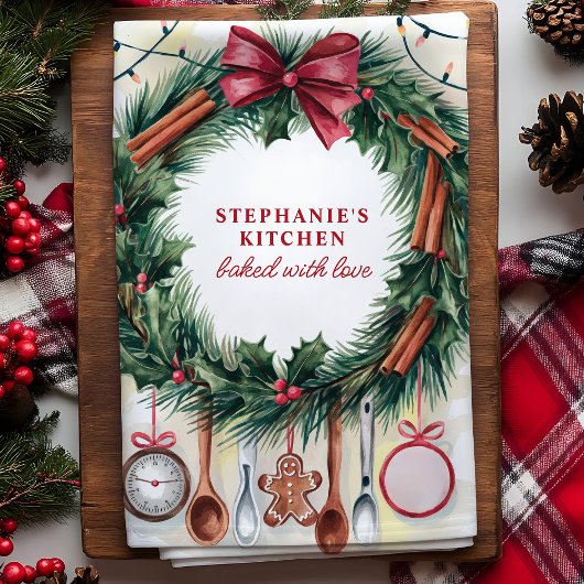 Weihnachtsküche Utensities Personalisiert Geschirrtuch
