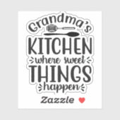 Weihnachtsküche, wo süße Dinge passieren Aufkleber (Blatt)