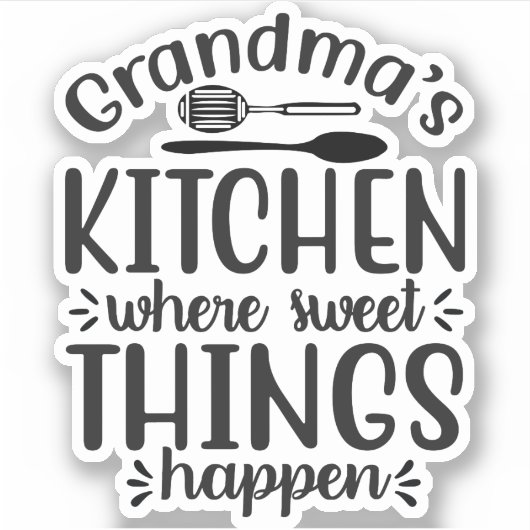 Weihnachtsküche, wo süße Dinge passieren Aufkleber (Vorderseite)