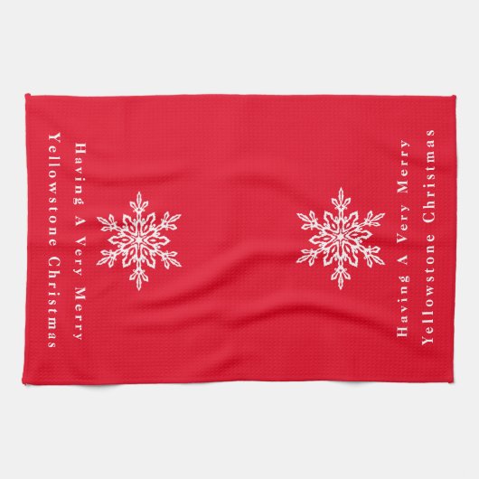 WeihnachtskücheHandtuch Yellowstone Weihnachten Geschirrtuch (Horizontal)