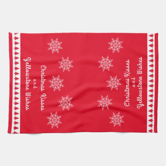 WeihnachtskücheHandtuch Yellowstone Wünsche Geschirrtuch (Horizontal)