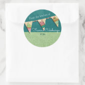 Weihnachtskuchen aus der Küche des Aufklebers Runder Aufkleber (Tasche)