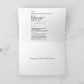 Weihnachtskuchen-Bäckerdekorationen Feiertagskarte (Innenseite)