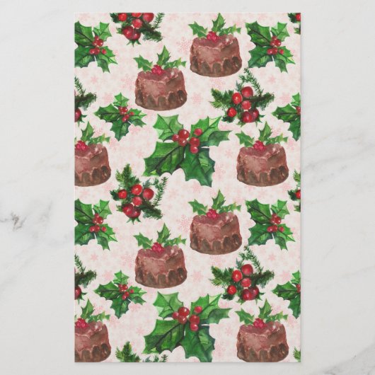Weihnachtskuchen Briefpapier (Vorderseite)