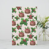 Weihnachtskuchen Briefpapier (Stehend Vorderseite)