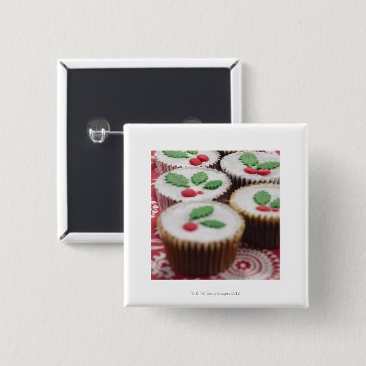 Weihnachtskuchen Button (Vorne & Hinten)