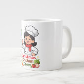 Weihnachtsküchen-Crew-Cute-Chef-Tasse Jumbo-Tasse (Vorderseite Rechts)